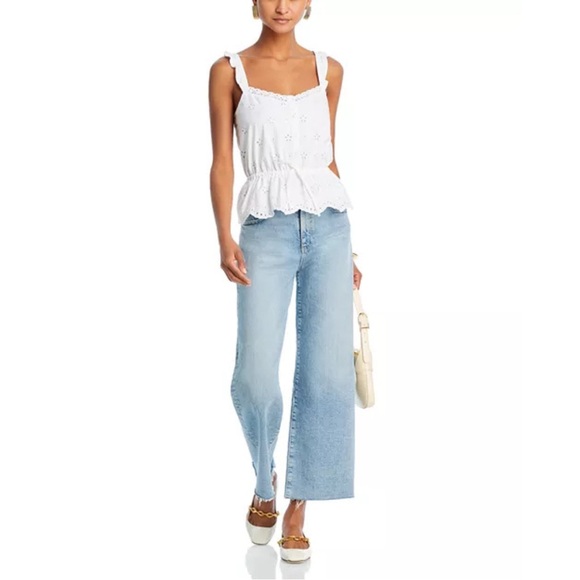 PAIGE Tops - PAIGE Marsa Eyelet Embroidered Top White Size 0 NWT